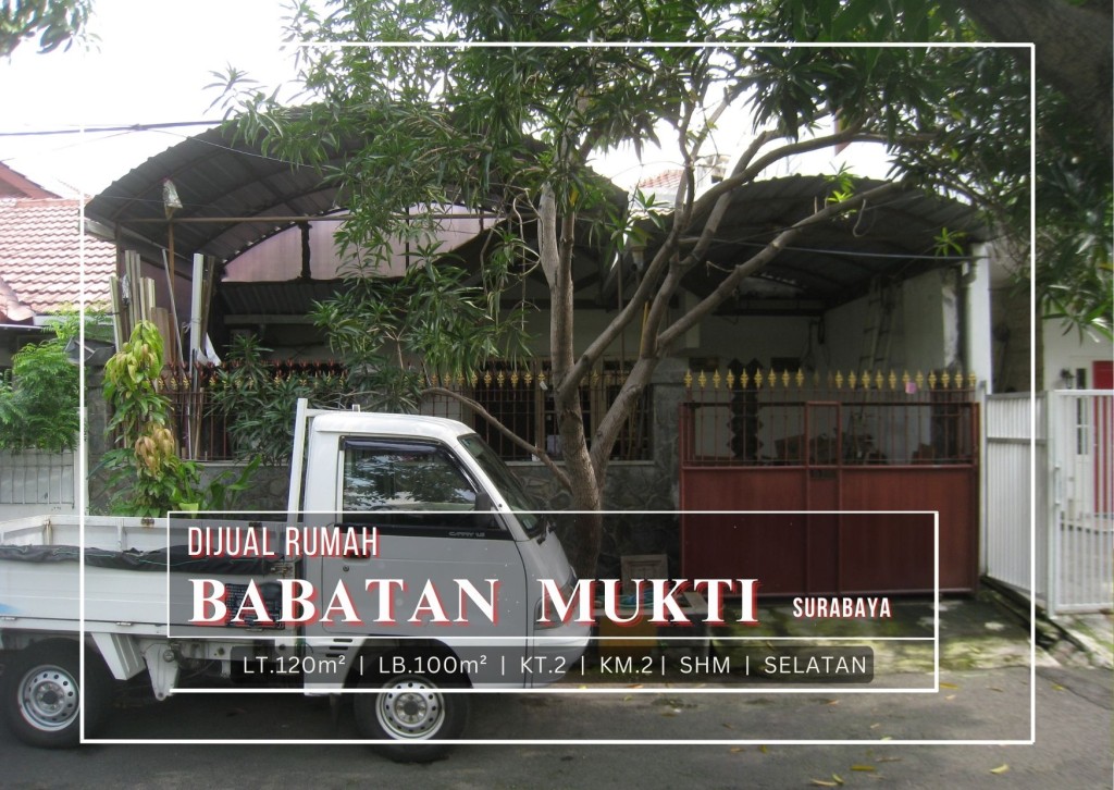 Jual Rumah Depan Taman di Babatan Mukti, Surabaya 