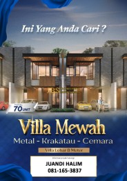 Dijual Villa Mewah di Komplek Cemara Park Palace Jalan Pendidikan - Metal