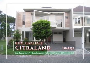 JUAL Rumah Baru Modern Minimalis di Citraland Surabaya