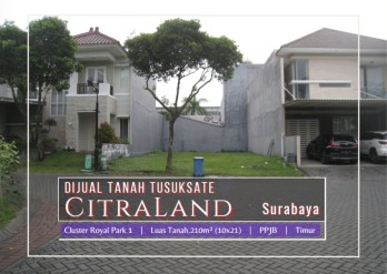 Jual Tanah TusukSate di Citraland Royal Park, Surabaya.