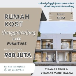 Rumah kost area Suhat Kota Malang